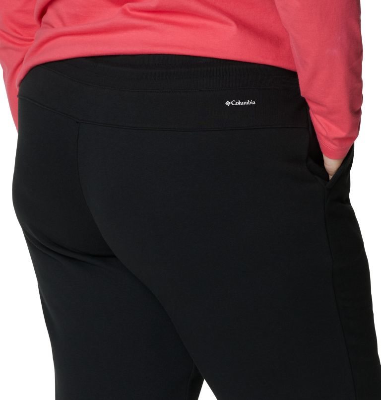 Women's Columbia Logo Fleece Jogger Black | Plus Size CA-W04LC